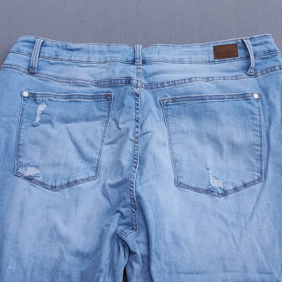 Judy Blue Jeans women's 22W Denim blue colour Boyfriend Fit Destructed - Picture 4 of 15